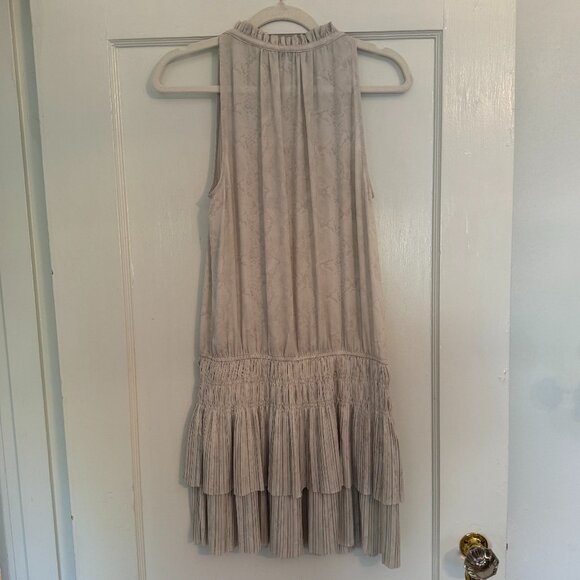 Title: Current Air Light Beige Sleeveless Tiered Dress - Size S - Picture 4 of 7